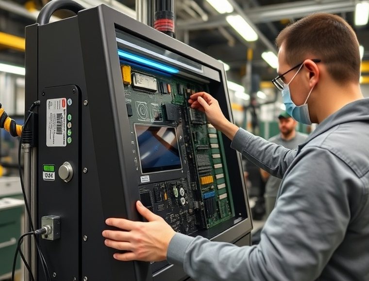 Production line for self-service terminals